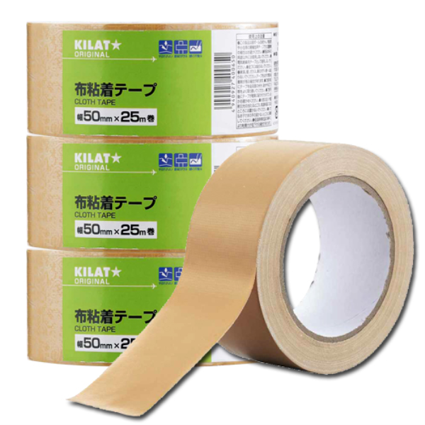 【送料無料】 布テープ 軽梱包用　50mm×25m　30巻セット 13023