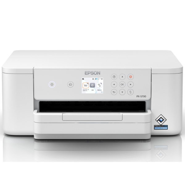 EPSON A4対応カラーインクジェットプリンター/4色/カラー21PPM・モノクロ35PPM/有線・無線LAN/Wi-Fi 5GHz/2.4型液 PX-S730