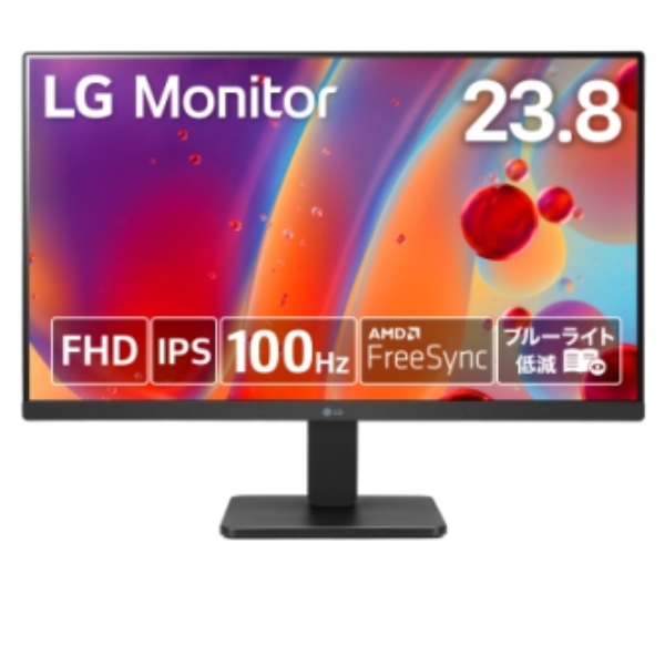 LG Electronics Japan 液晶ディスプレイ23.8型/1920×1080/Dsub15pin、HDMI/BK/FHD/IPS/LED/液晶パネル・バックライト3年保 24MR400-B
