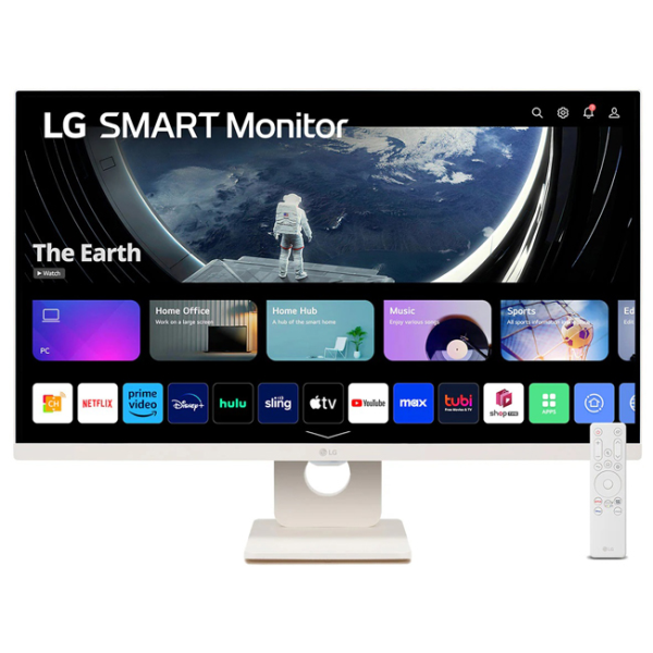 LG Electronics Japan スマートモニター27型/1920×1080/HDMI、USBダウンストリーム/WH/スピーカー/WebOS23/LAN/スタンド型 27SR50F-W