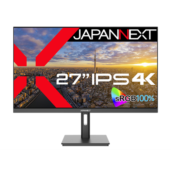 JAPANNEXT 液晶ディスプレイ 27型/3840×2160/HDMI×2、DP×1/ブラック/スピーカー有/1年保証 JN-IPS2709UHDR