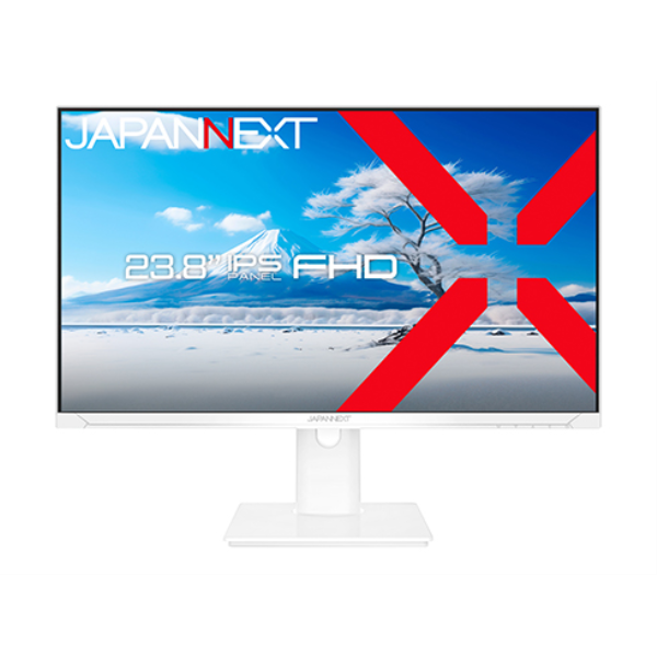 JAPANNEXT 液晶ディスプレイ 23.8型/1920×1080/HDMI×1、VGA×1/ホワイト/スピーカー有/1年保証 JN-IPS2381FHDR-HSP-W
