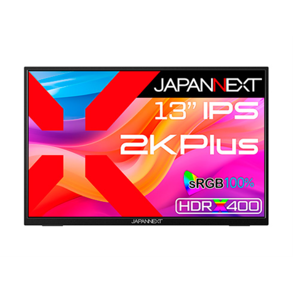 JAPANNEXT 液晶ディスプレイ 13型/2160×1350/USB Type-C×2、miniHDMI×1/ブラック/スピーカー有/1年保証 JN-MD-IPS13U2KP