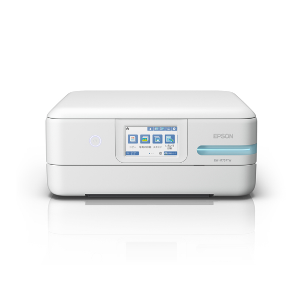 EPSON A4カラーインクジェット複合機/エコタンク搭載モデル/5色/無線LAN・Wi-Fi/4.3型ワイドタッチパネル/白 EW-M757TW