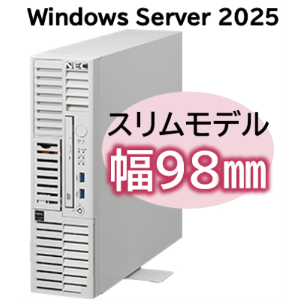 NEC Express5800/D/T110m-S(RAID1対応コントローラ搭載) Xeon 6315P 4C/16GB/SAS 1.2TB*2 RAID1/W2025/タワー 3 NP8100-3