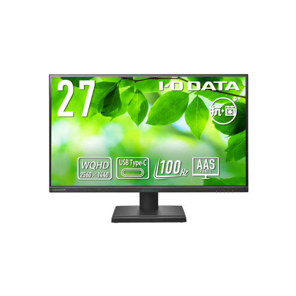 I-O DATA ワイド液晶ディスプレイ 27型/2560×1440/HDMI、DisplayPort Type-C/ブラック/スピーカー/WQHD対応/100Hz/5 LCD-CQ270SA-AG