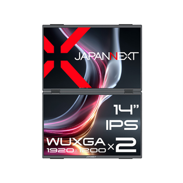 JAPANNEXT 液晶ディスプレイ 14型/1920×1200/miniHDMI×2、USB-C×3/ブラック/スピーカー有/2年保証 JN-DMD-IPS14WX