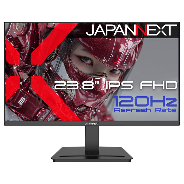 JAPANNEXT 液晶ディスプレイ 23.8型/1920×1080/HDMI×1、DP×1/ブラック/スピーカー有/2年保証 JN-IPS238G120UF