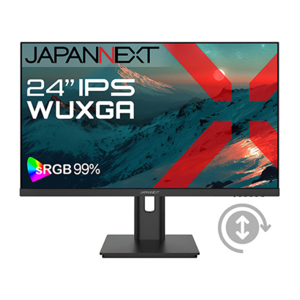 JAPANNEXT 液晶ディスプレイ 24型/1920×1200/HDMI×1、DP×1/ブラック/スピーカー有/2年保証 JN-IPS24WX-HSP
