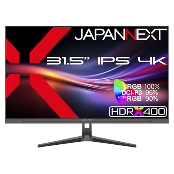 JAPANNEXT 液晶ディスプレイ 31.5型/3840×2160/HDMI×2、DP×2/ブラック/スピーカー有/2年保証 JN-IPSB315U