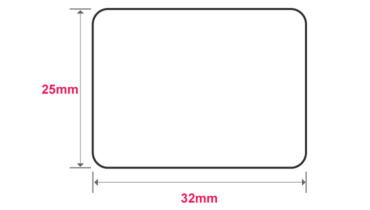 ラベル　標準7号　プロパー強粘　32×25　色無　2,000枚/巻　3巻セット 商品詳細