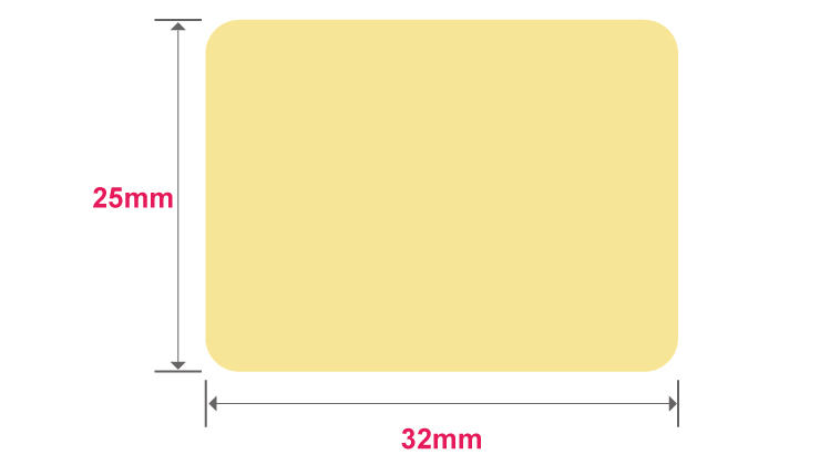 モバイル(持出)用ラベル32×25　350枚/巻【色付】3巻セット 商品詳細