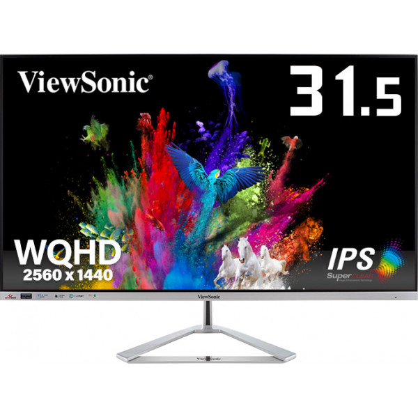 ビューソニック 31.5型ワイドモニター WQHD IPSパネル スリムベゼル HDR対応 VX3276-2K-MHD-72: