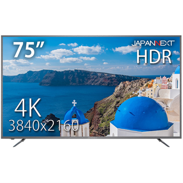 【別途送料有り】 JAPANNEXT 【法人限定】75型/3840×2160/HDMI /ブラック/スピーカー：あり JN-HDR750V4K:
