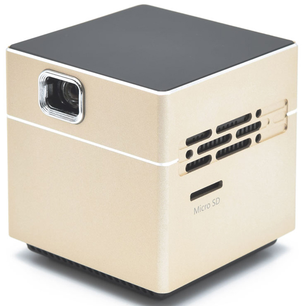 【別途送料有り】 JTT ポータブルプロジェクター CUBE ゴールド SPCUGD: