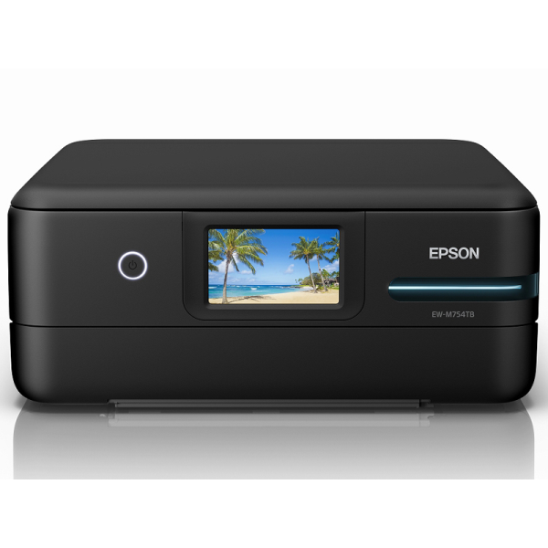 EPSON A4カラーインクジェット複合機/エコタンク搭載モデル/5色/Wi-Fi/4.3型ワイドタッチパネル/ブラック EW-M754TB: