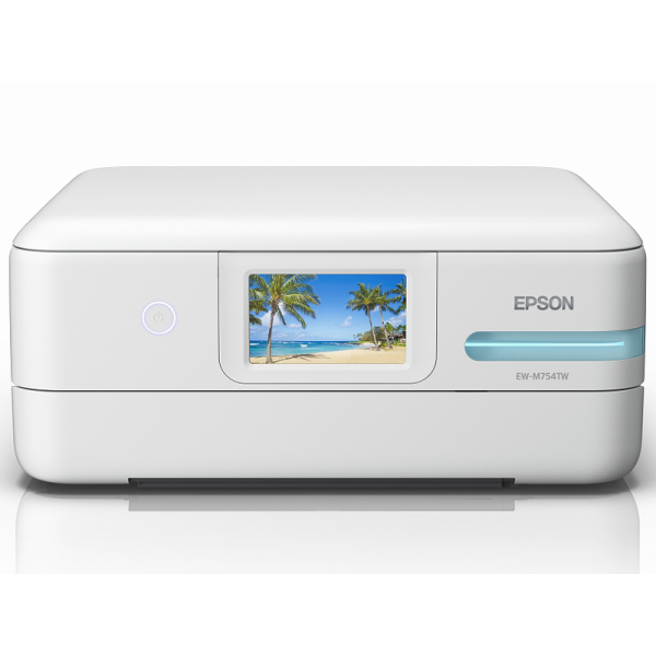 EPSON A4カラーインクジェット複合機/エコタンク搭載モデル/5色/Wi-Fi/4.3型ワイドタッチパネル/ホワイト EW-M754TW: