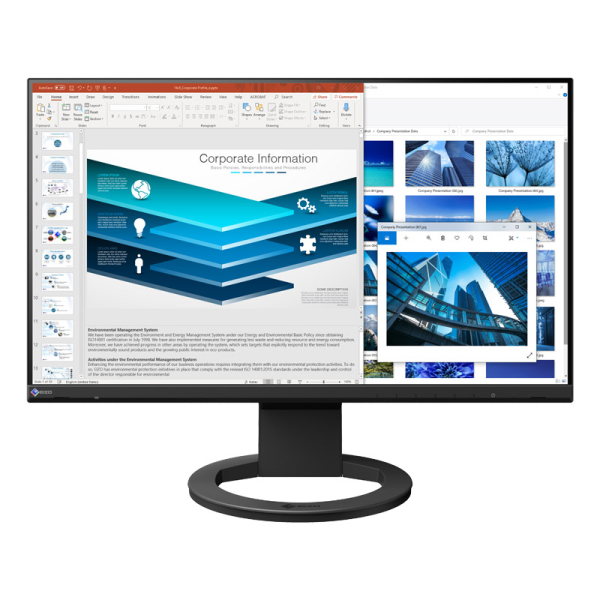 EIZO 液晶ディスプレイ 23.8型/1920×1080/HDMI、DisplayPort、USB Type-C/ブラック/スピーカー：あり EV2480-ZBK: