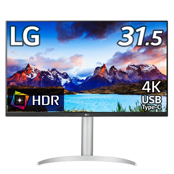 LG Electronics Japan 液晶ディスプレイ 31.5型/3840×2160/HDMI、DisplayPort、USB Type-C/スピーカー：あり/VAパネル 32UP550N-W: