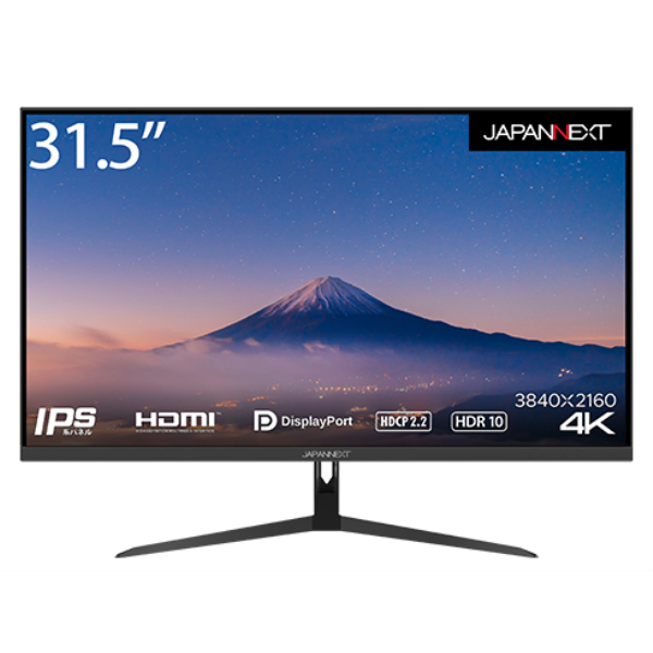 JAPANNEXT 液晶ディスプレイ 31.5型/3840×2160/HDMI×3、DP×1/ブラック/スピーカー JN-IPS315UHDR: