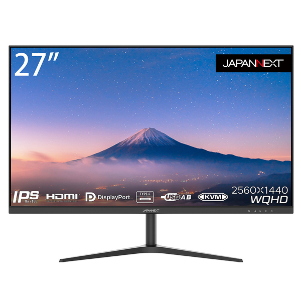 JAPANNEXT 液晶ディスプレイ 27型/2560×1440/HDMI、DP、USB Type-C/ブラック/スピーカー：あり JN-IPS27WQHDR-C65W: