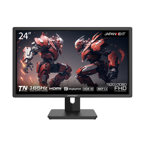 JAPANNEXT ゲーミング液晶ディスプレイ/24型/1920×1080/HDMI×2、DP×1/BK/スピーカー有/昇降式スタンド JN-G24T165FHDR-HSP: