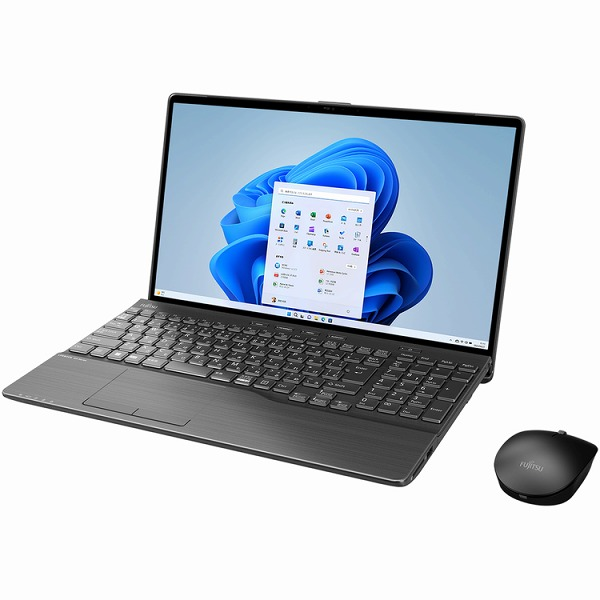 FUJITSU LIFEBOOK AH77/H2 ブラック(Core i7-1260P/16GB/SSD・512GB/Blu-ray/W11H/Of H&B/15.6型) FMVA77H2B: