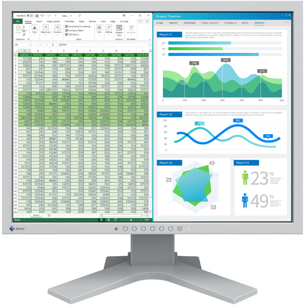 EIZO 液晶ディスプレイ 21.3型/1600×1200/DVI、D-Sub、DisplayPort/セレーングレイ/スピーカー無 S2134-HGY: