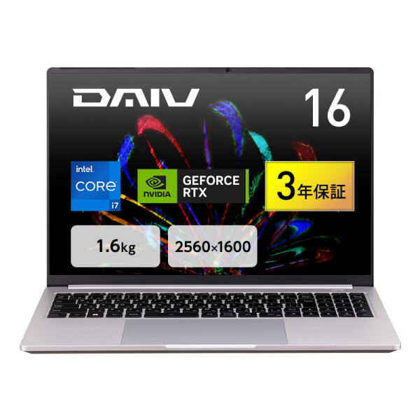 マウスコンピューター ノートPC DAIV Z6-I7G60SR-A-BPQD(Core i7/32GB/500GB/W11P/16型) Z6I7G60SRACCW101DEC-BPQD: