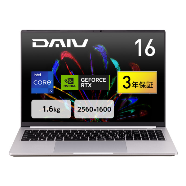 マウスコンピューター ノートPC DAIV Z6-I9G70SR-A-BPQD(Core i9/32GB/1TB/W11P/16型) Z6I9G70SRACCW101DEC-BPQD: