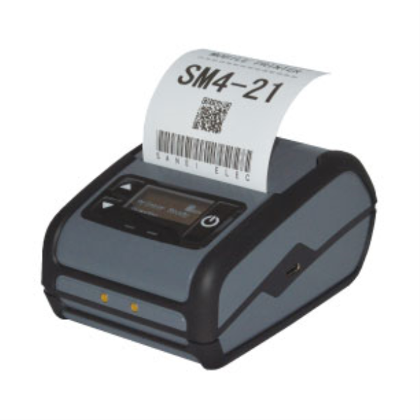 三栄電機 紙幅58mmモバイルタイプライン印字方式小型サーマルプリンタ（Bluetooth SPP・USB） 有機ELディスプレイ SM4-21C: