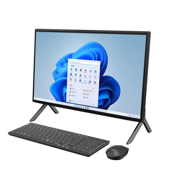 FUJITSU ESPRIMO FH77/H3 ブラック(Core i7-1260P/16GB/512GB/DVDスーパーマルチ/W11H/Of H&B2021/23.8型) FMVF77H3B: