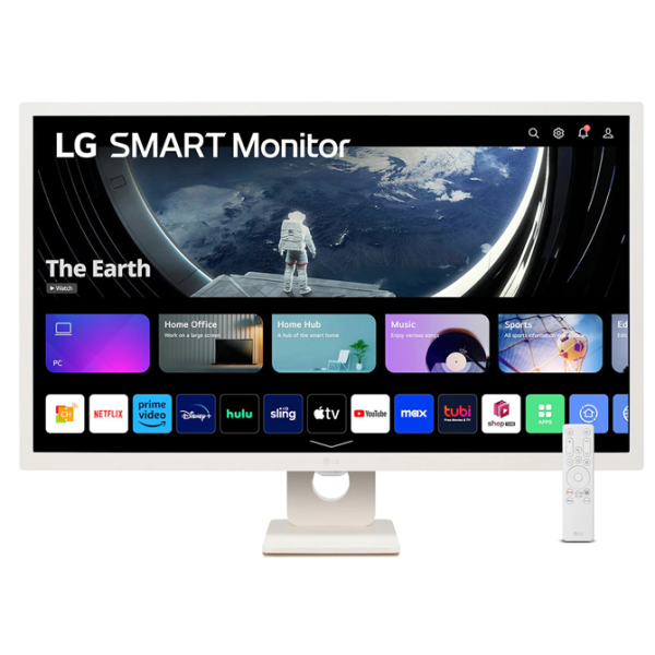 LG Electronics Japan スマートモニター31.5型/1920×1080/HDMI、USBダウンストリーム/WH/スピーカー/WebOS23/LAN/スタンド型 32SR50F-W: