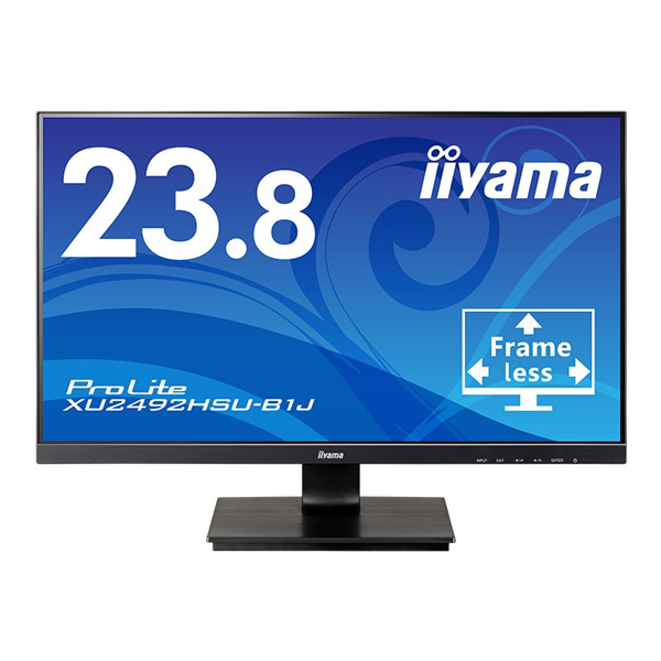 iiyama 液晶ディスプレイ 23.8型/1920×1080/D-sub、HDMI、DisplayPort/BK/スピーカー/IPS方式 XU2492HSU-B1J: