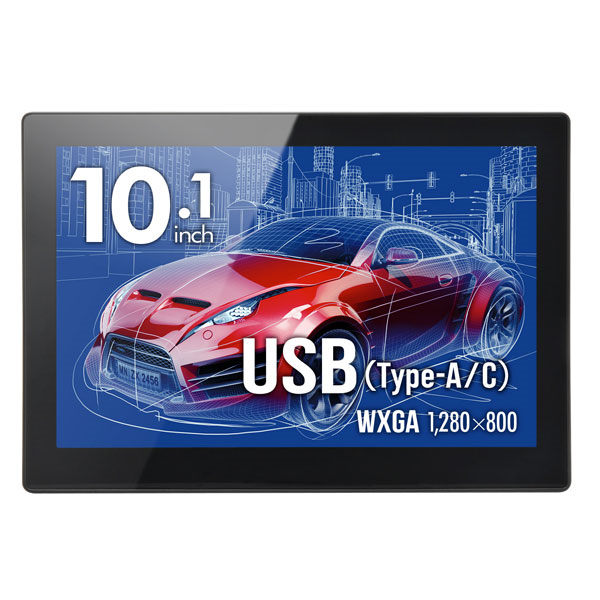 センチュリー 10.1インチマルチタッチ対応 USBモニター plus one Touch USB LCD-10000UT3: