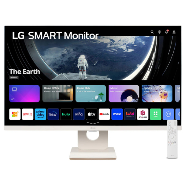 LG Electronics Japan スマートモニター27型/1920×1080/HDMI、USBダウンストリーム/WH/スピーカー/WebOS23/LAN/スタンド型 27SR50F-W: