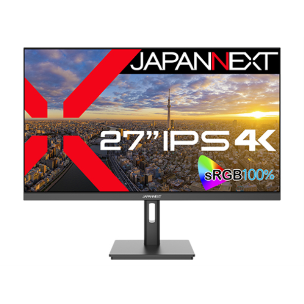 JAPANNEXT 液晶ディスプレイ 27型/3840×2160/HDMI×2、DP×1/ブラック/スピーカー有/1年保証 JN-IPS2709UHDR: