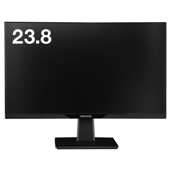 グリーンハウス 23.8型ワイド液晶ディスプレイ/1920×1080/HDMI、USB Type-C/ブラック/スピーカー/5年保証/FSAパネル GH-LCW24P-BK: