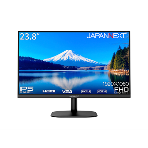 JAPANNEXT 液晶ディスプレイ 23.8型/1920×1080/HDMI×1、VGA×1/ブラック/スピーカー有/1年保証 JN-IPS2382FHDR: