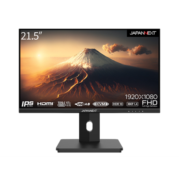 JAPANNEXT 液晶ディスプレイ/21.5型/1920×1080/HDMI×1、USB Type-C×1/黒/スピーカー/1年保証 JN-I215FLFHSP-C65W: